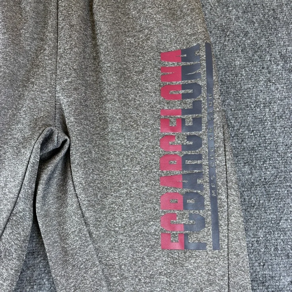 FC Barcelona Sweatpants Mens‎ Large Heather Gray Casual Performance Tapered Leg